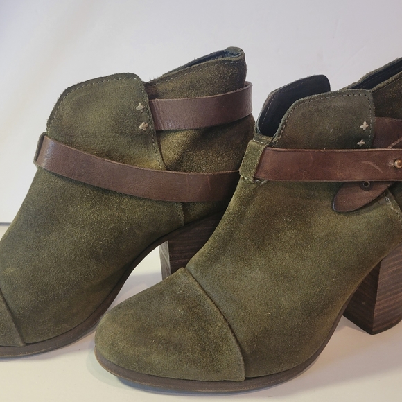 Rag & Bone Ankle Boots Womens Shoes EU40 Harrow Green Suede Leather Booties - Picture 4 of 6